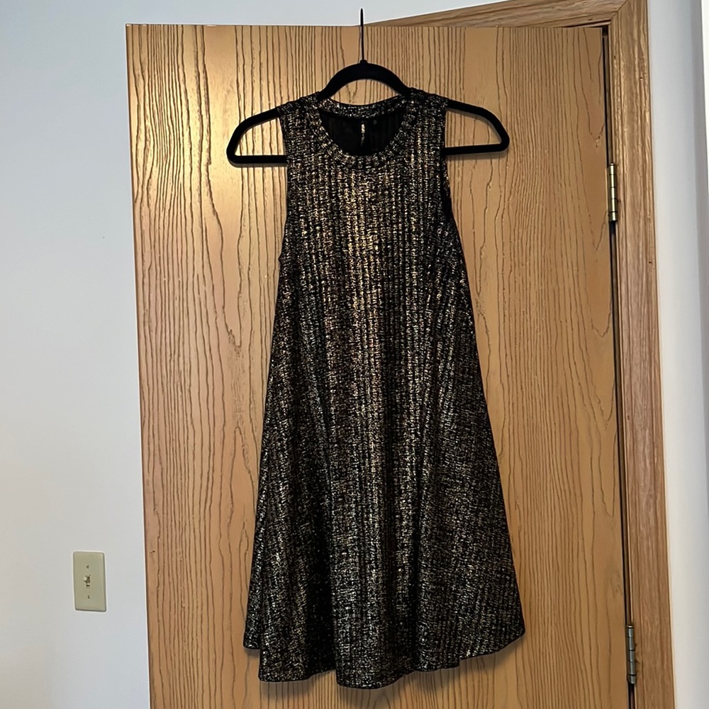 Black and gold dress